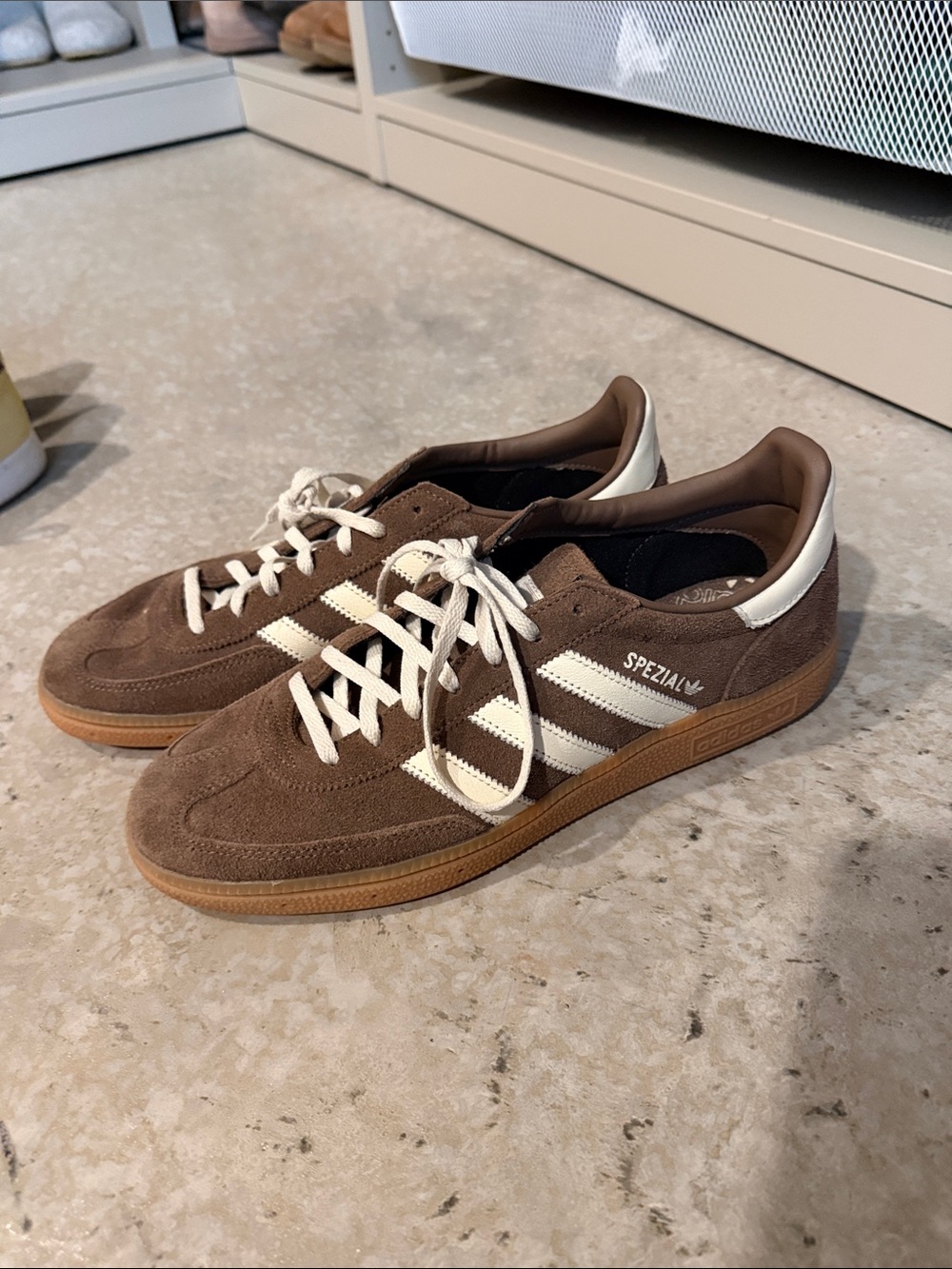 adidas Spezial Brown Suede Sneakers with White Stripes - Picture 2 of 4